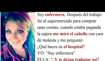 Una desconocida critica a la enfermera por su aspecto. Su brillante respuesta ha sido aplaudida