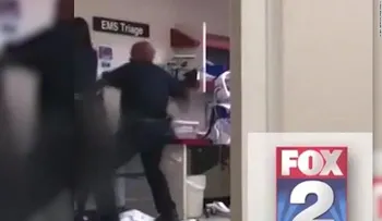 Un policía de Detroit es suspendido tras video en que se le ve golpeandoa una mujer desnuda en un hospital
