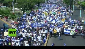 Miles protestan en Managua, convocados por la Iglesia Católica