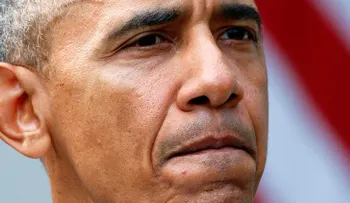 "Adiós, asesino": Así despiden a Obama cerca del Pentágono 