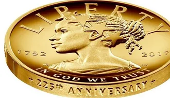 Una moneda de oro celebra la Libertad como una mujer negra