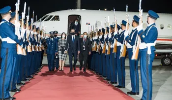 Presidente Abinader llega a Santiago de Chile para participar en la toma de posesión del presidente electo, Gabriel Boric Font