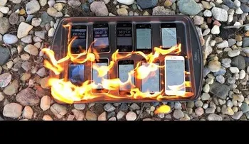¿Qué pasa si prendemos fuego a 10 iPhones de distintas generaciones?