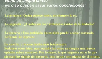  Fábula del tonto, quien lo parece no siempre lo es