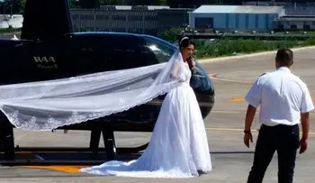 Novia muere en helicóptero camino a su boda