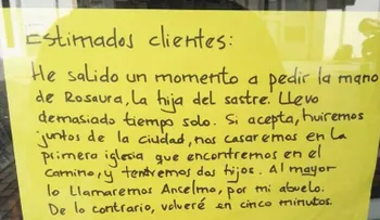 Curiosa nota de vuelvo en cinco minutos se vuelve viral