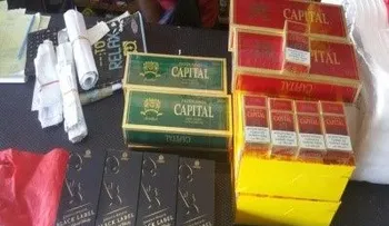 Autoridades confiscan cigarrillos y whiskys falsificados y de contrabando