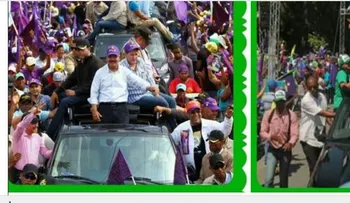 Trajano Santana y otros dirigentes PRI acompañaron a Danilo por el Sur