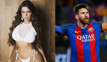 La Miss Bum Bum fan de Messi festejó el histórico triunfo del Barcelona con fotos hot
