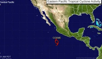 Se forma tormenta tropical Cosme frente a costa del Pacífico mexicana