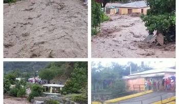 Aguaceros provocan el colapso de un puente en Ocoa