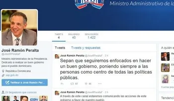 José Ramón Peralta crea cuenta en Twitter 