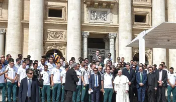 El papa Francisco recibe a comitiva del Chapecoense en Roma