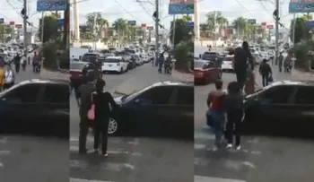Conductor fue obligado de la peor forma, a respetar reglas de tránsito