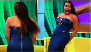 Se le abre el vestido en vivo a participante en reality show  (VIDEO)