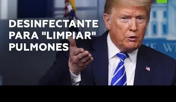 Trump dice que eran "sarcásticos" sus comentarios de usar inyecciones de desinfectante para el coronavirus 