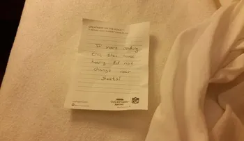 EE.UU.: Huésped de hotel descubre preocupante mensaje en su habitación