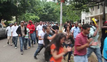 Realizan protesta en la UASD