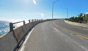 Obras Públicas trabaja para reparar el elevado de la avenida Hípica sobre la autopista Las Américas