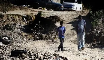 Un refugio de haitianos varados en la frontera entre México y  EE.UU.