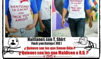 Haitianos utilizan T-Shirt maldiciendo a la República Dominicana 