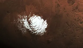 La ESA revela detalles de la misteriosa capa de hielo en el polo sur de Marte