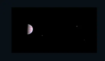 Juno envía la primera imagen de Júpiter y sus lunas