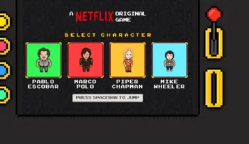 Pablo Escobar y Piper Chapman, los personajes del videojuego de Netflix