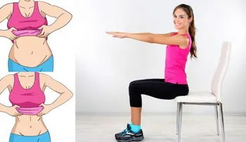 5 ejercios con silla que reducen la grasa de la panza rápidamente