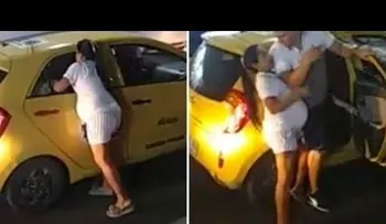Mujer embarazada arma un escándalo tras sorprender a su pareja y a la amante 