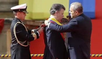 Santos jura por segunda vez como presidente