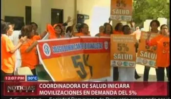 Anuncian movilizaciones en demanda de un 5% para el sector salud