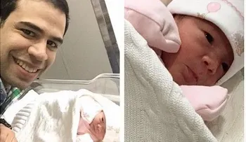 Roberto Ángel Salcedo es padre por tercera vez