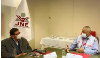 Presidente del Jurado Nacional de Elecciones de Perú agradece respaldo institucional del presidente del TSE 