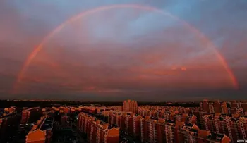 El extraordinario arcoiris que sorprendió a los habitantes de Pekín