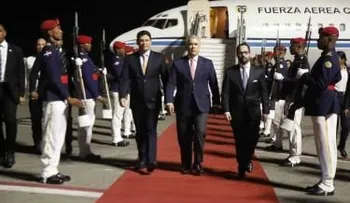 El Congreso Nacional recibe al presidente de la República de Colombia, Iván Duque Márquez