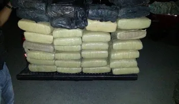 DICAN apresa a 2 hombres con 31 paquetes de marihuana en carretera Azua-Baní
