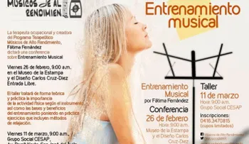 Fátima Fernández ofrece taller de salud y prevención para músicos