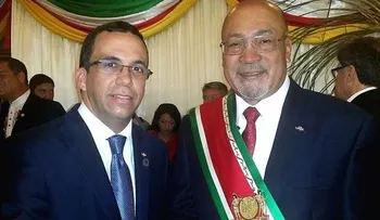 Navarro representa a Danilo Medina en toma de posesión del presidente de Surinám
