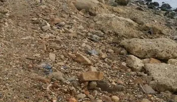 Oleajes dañan carretera hacia una playa en Montecristi