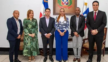 Cónsules dominicanos Madrid y Bélgica visitan a Katy Báez para programar instalación de servicios ventanilla Consular 