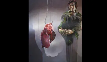 Una artista muestra los horrores de la guerra civil en Siria
