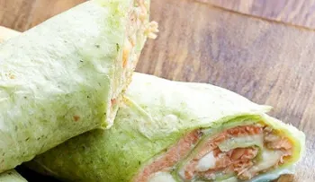 Deliciosos burritos de pollo y espinacas
