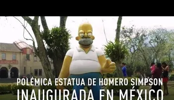 Inauguran una polémica estatua de Homero Simpson en un centro cultural de México