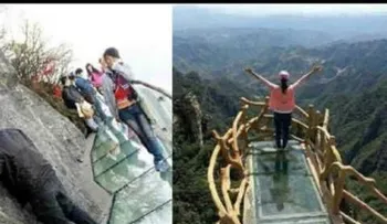 Turismo nivel asiático: Abren en China el puente de cristal más largo y alto del mundo