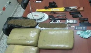 DNCD ocupa más de 40 libras de marihuana y una pistola en una casa