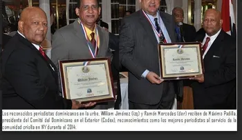 Reconocen en NY reporteros Ramón Mercedes y William Jiménez