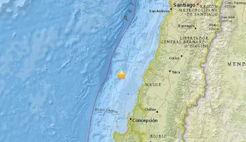 Sismo de 5,9 sacude las costas de Chile, frente a Constitución