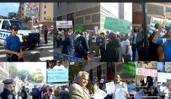 Danilo Medina no le va bien en NY; realizan un piquete en su contra 