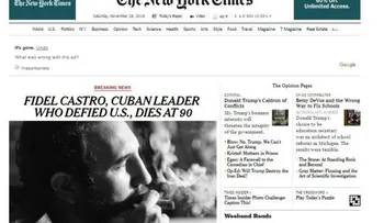 "Hasta siempre Comandante": así reportaron los medios la muerte de Fidel Castro